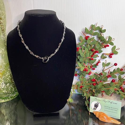 Hematite Magnetic Necklace w/Non-Hematite Ring.