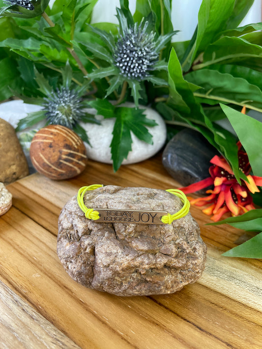 Today I Choose Joy, Antique Metal Inspirational Quoted Bracelet.