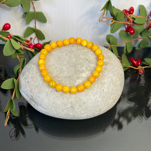 Shell, River Shell, “Yellow” Healing Bracelet.