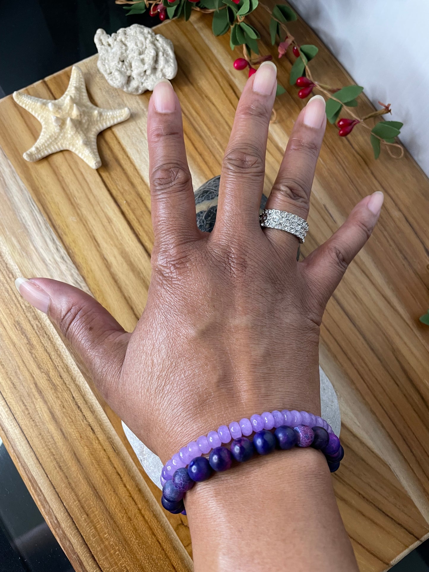 Agate Stone “Purple” , Healing Bracelet.