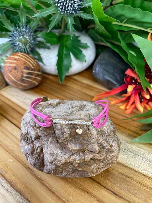 Bar My Heart, Gold Metal Inspirational Quoted Bracelet.