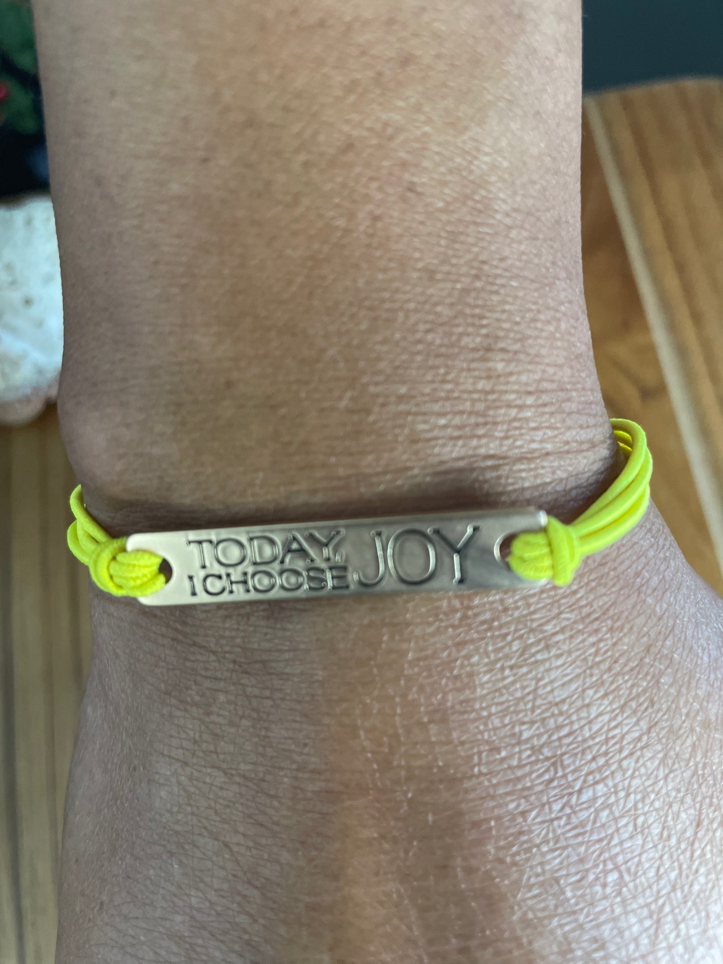 Today I Choose Joy, Antique Metal Inspirational Quoted Bracelet.