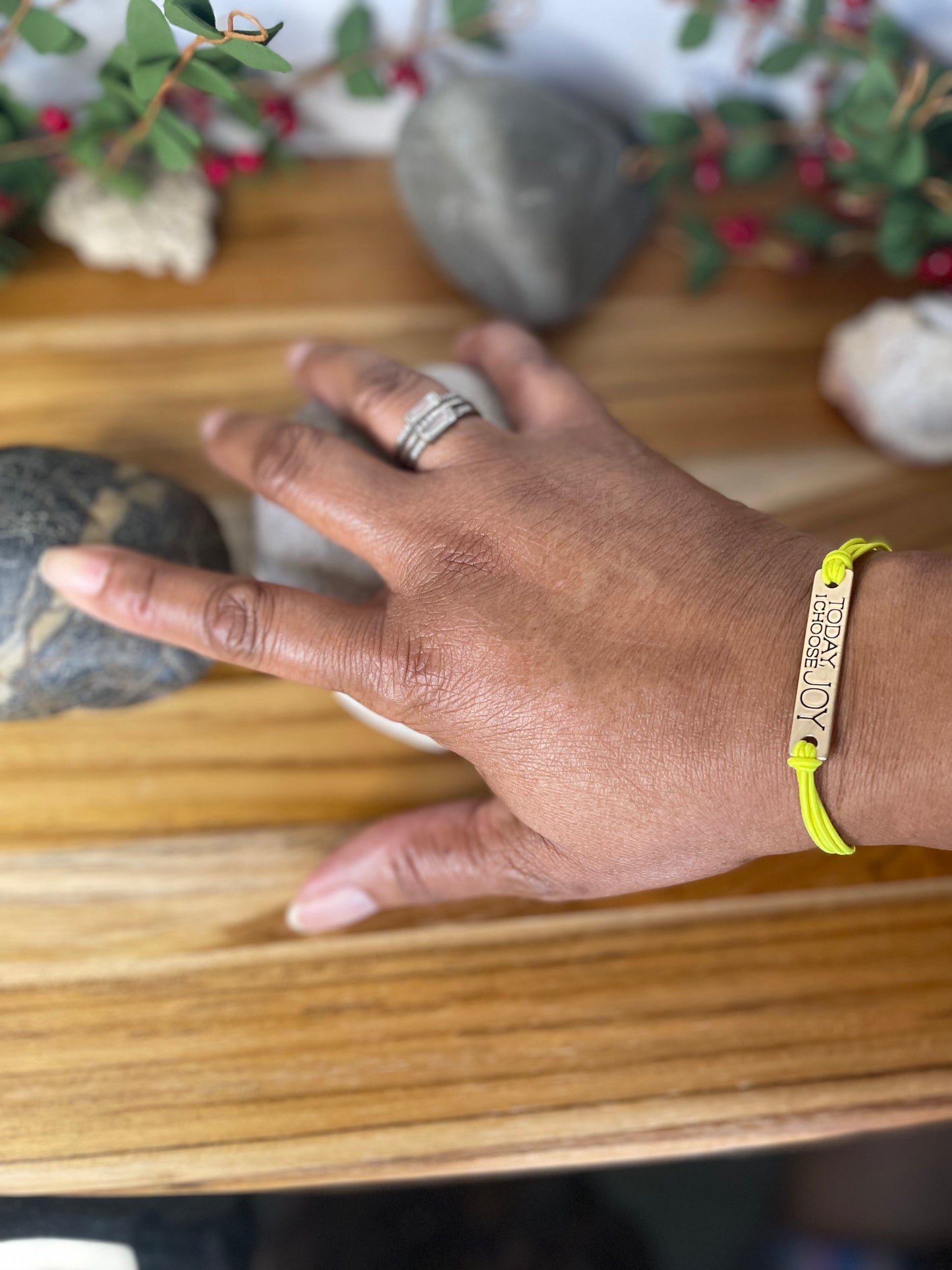 Today I Choose Joy, Antique Metal Inspirational Quoted Bracelet.