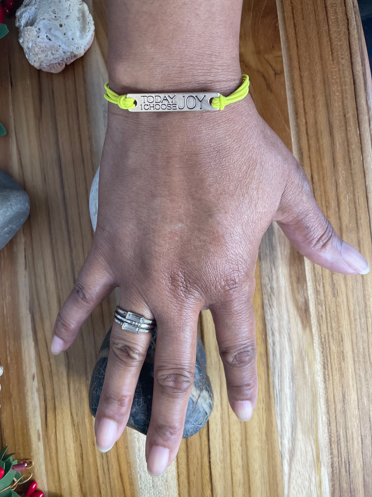 Today I Choose Joy, Antique Metal Inspirational Quoted Bracelet.