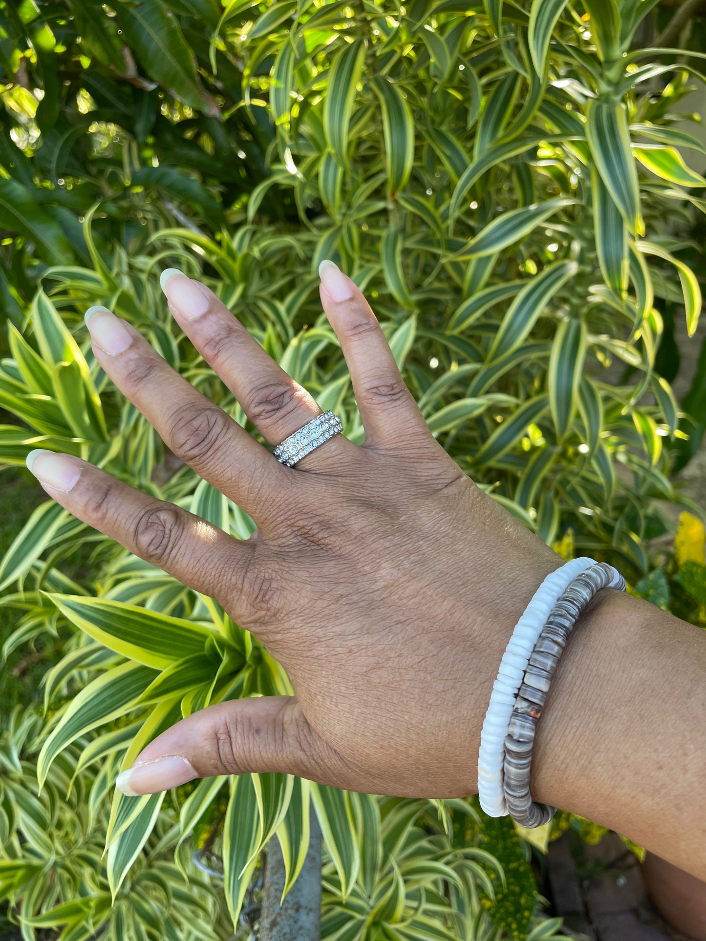 Shell, Moon Shell, White Healing Bracelet.
