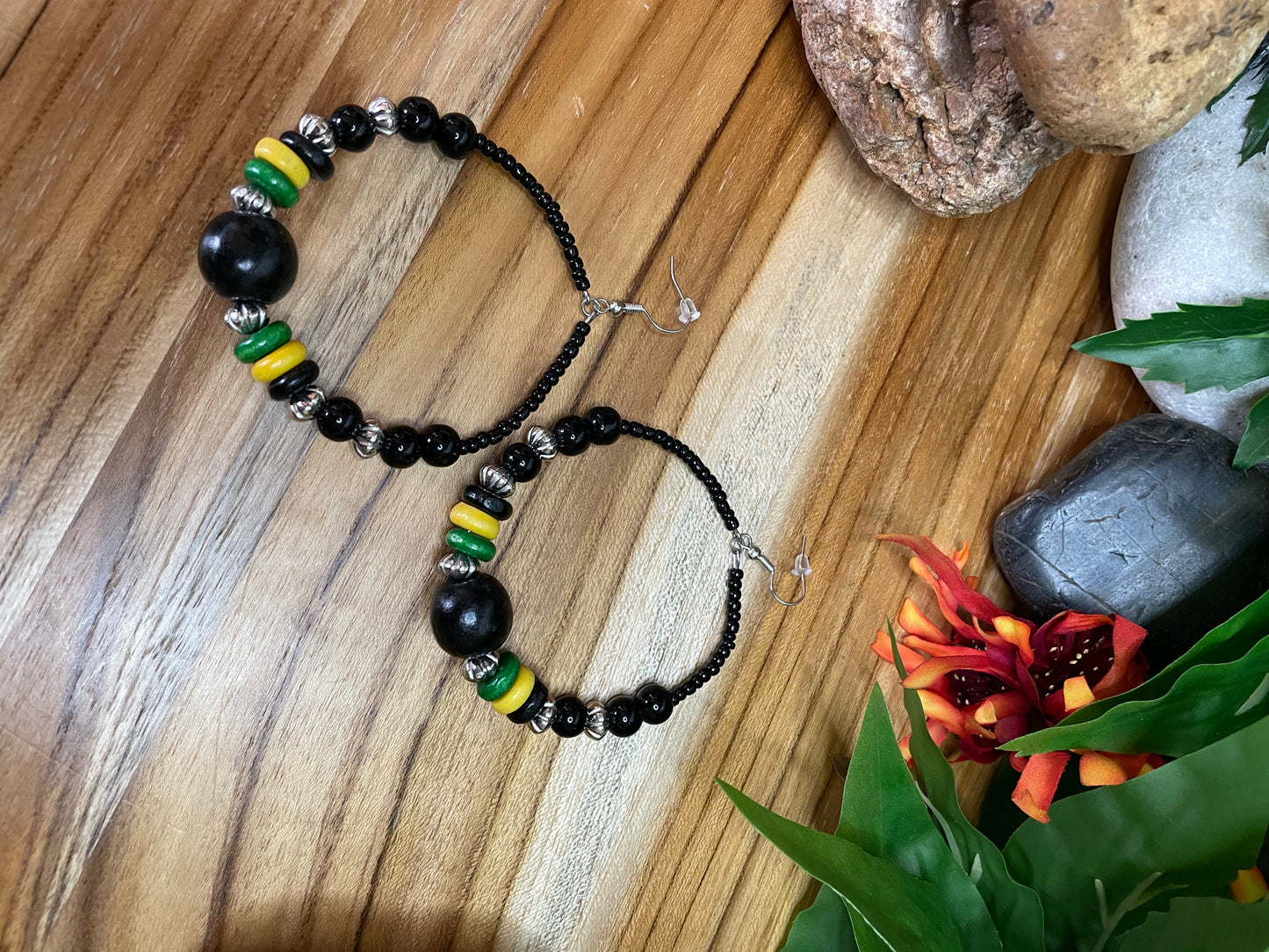 Jamaican Beaded Earrings.