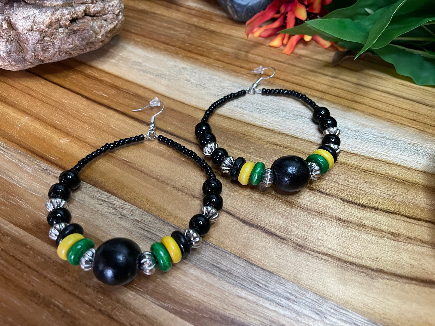 Jamaican Beaded Earrings.
