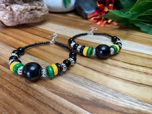 Jamaican Beaded Earrings.
