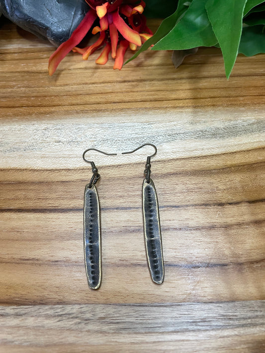 Leaf Antique Metal Earrings.