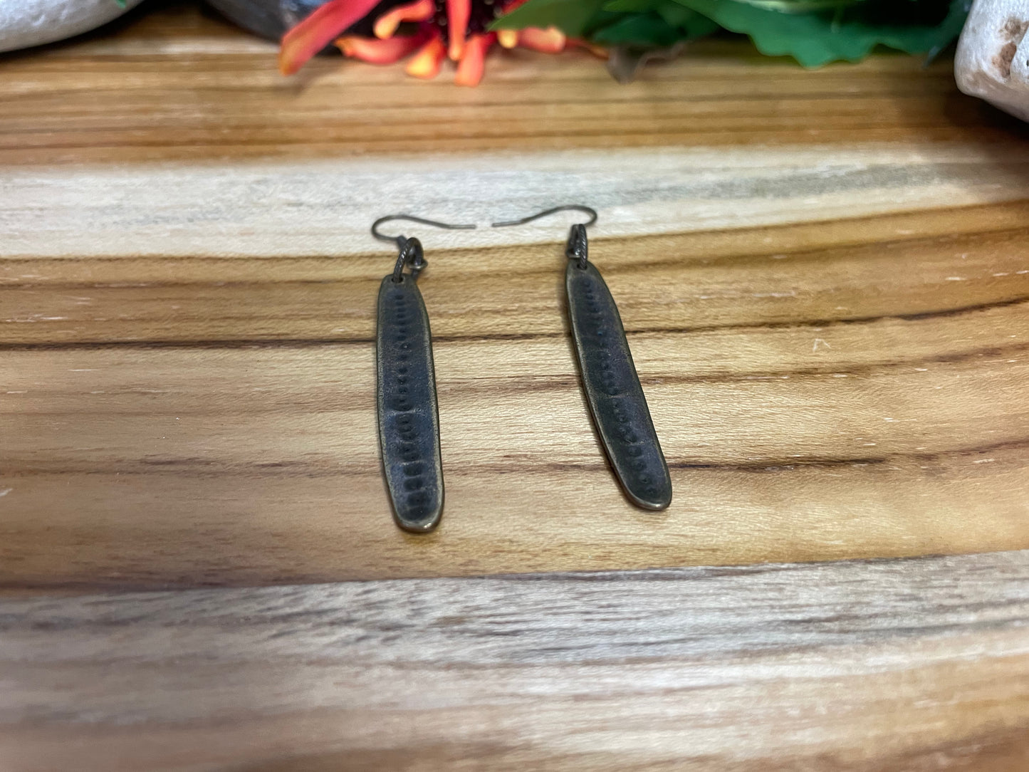 Leaf Antique Metal Earrings.