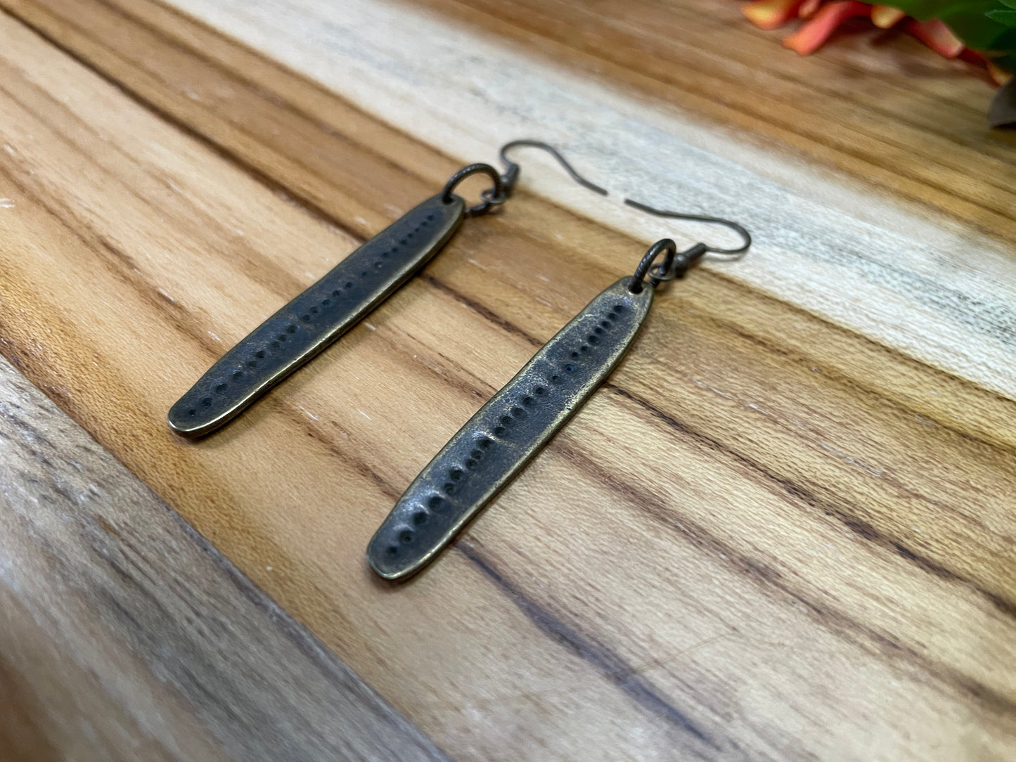 Leaf Antique Metal Earrings.