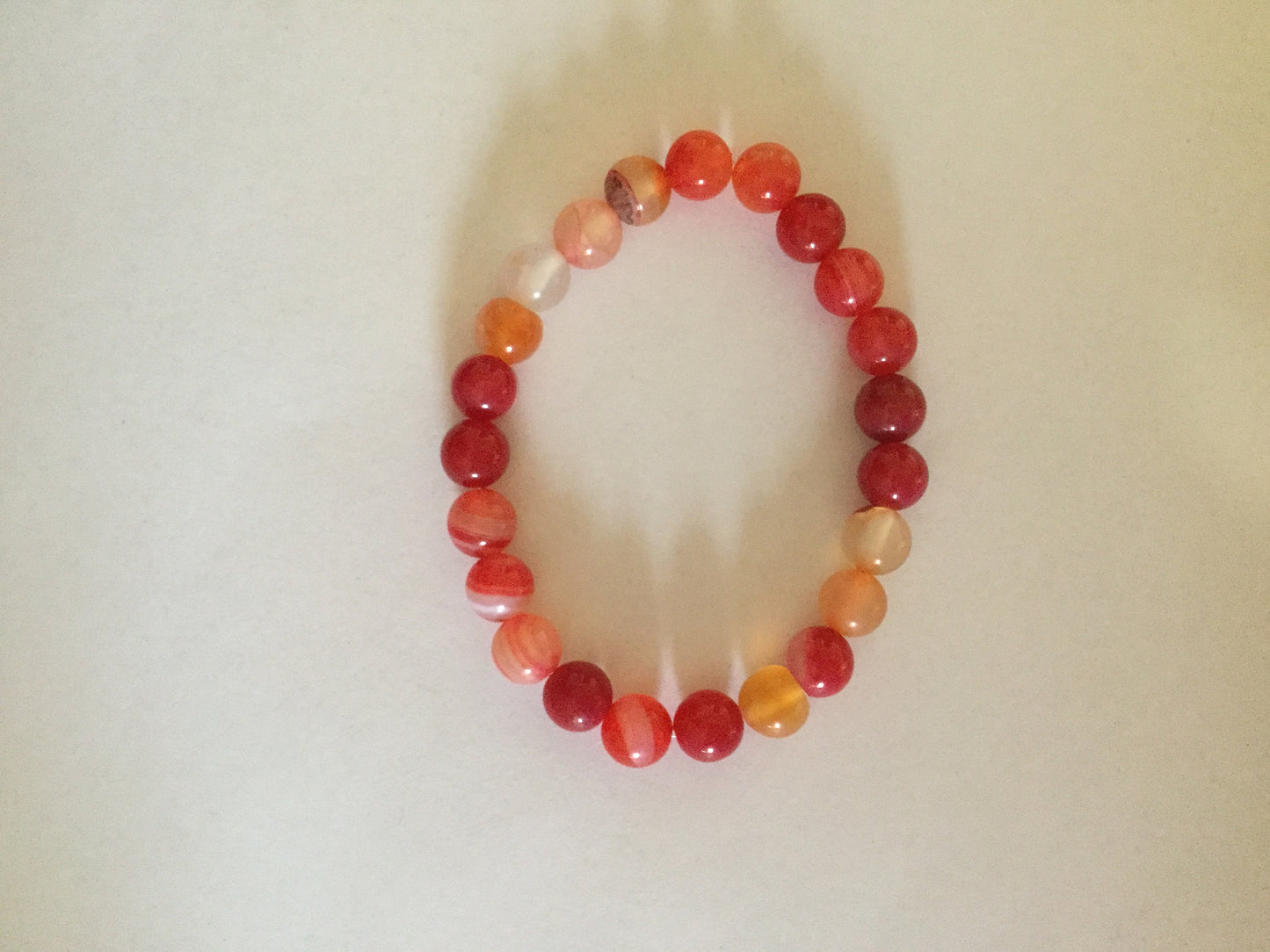 Agate, “Red & Yellow Stones”, Healing Bracelet.