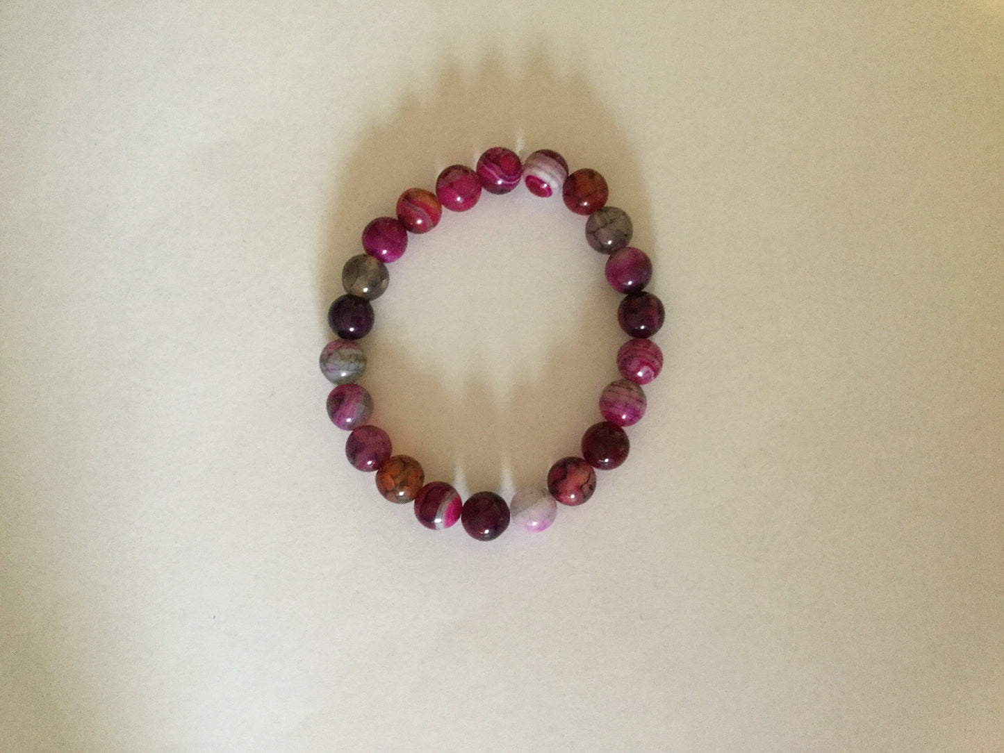Agate, “Purple & Grey Stones”, Healing Bracelet.