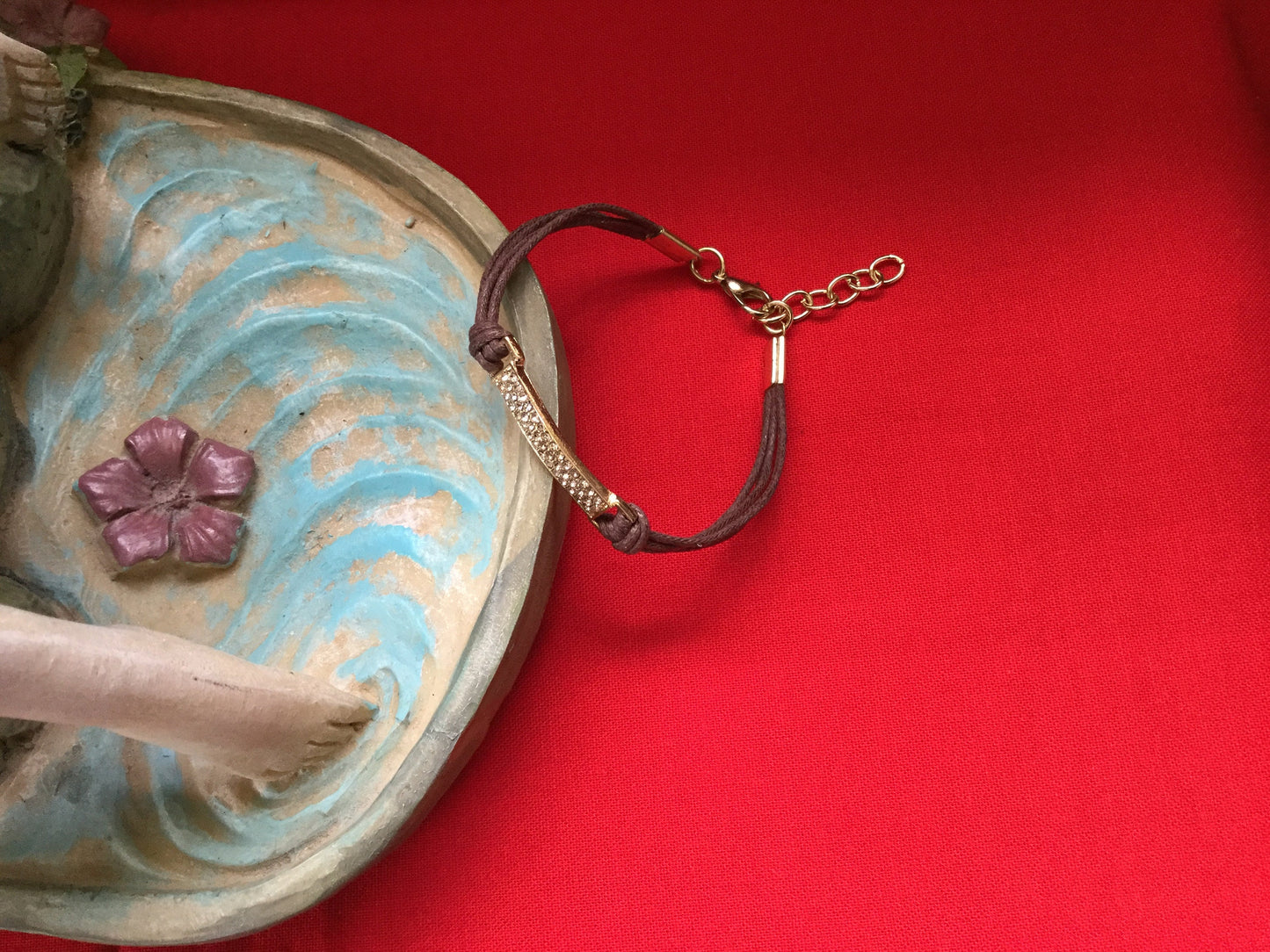 Buckle, Brown Hemp, Gold Metal Inspirational Bracelet.