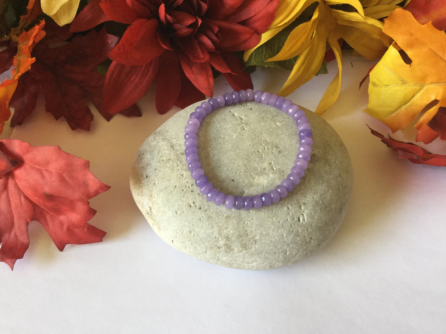 Agate, Light Purple Stones Healing Bracelet.