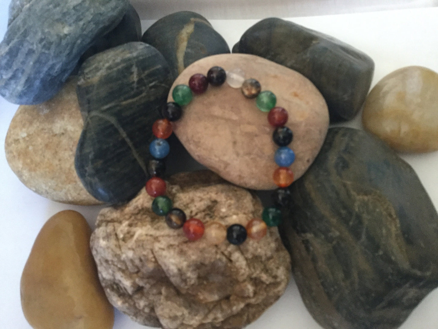Agate Stone “Multi Color” , Healing Bracelet.