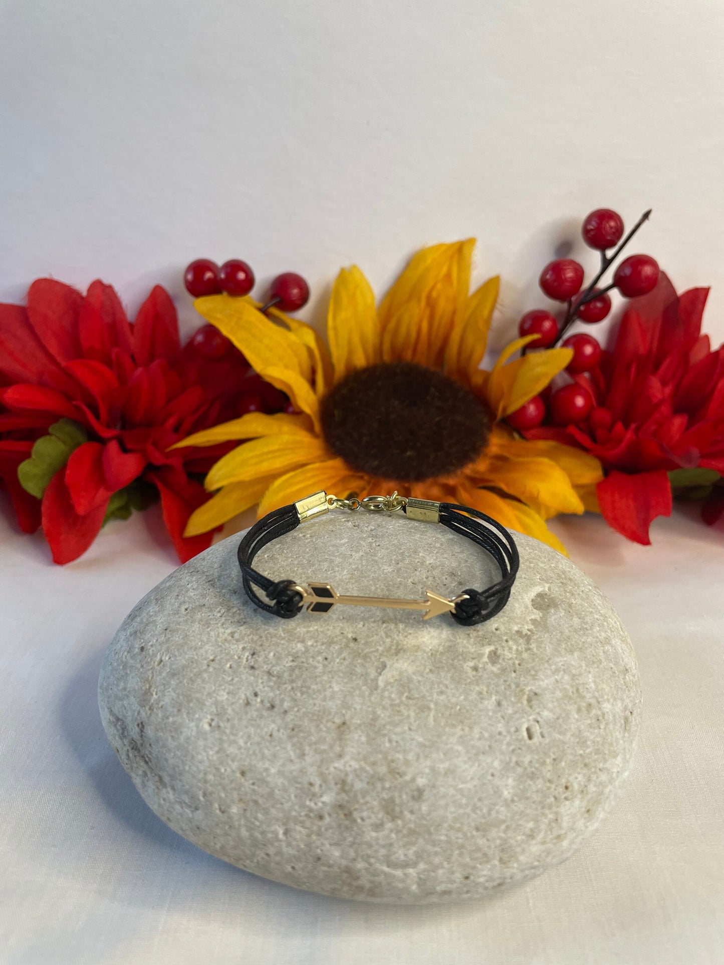 Arrow, Antique Metal Inspirational Quoted Bracelet. Hemp