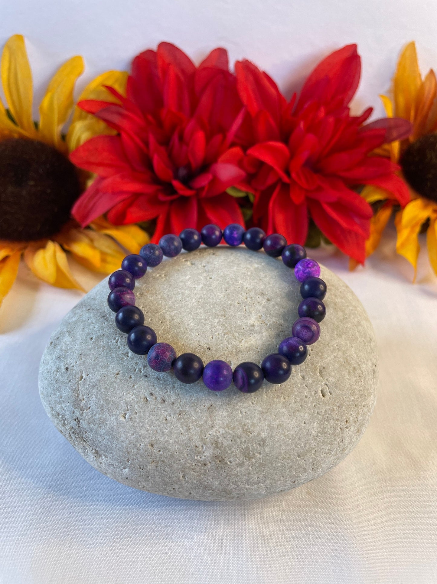 Agate Stone “Purple” , Healing Bracelet.