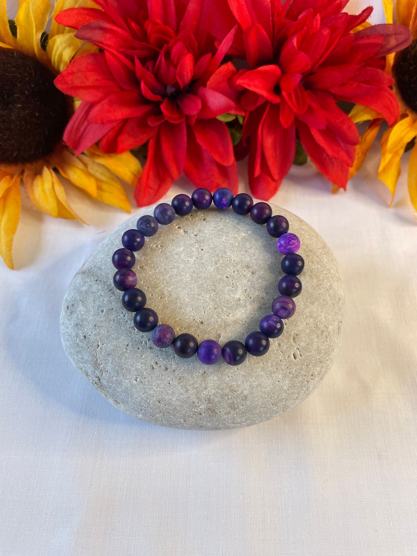 Agate Stone “Purple” , Healing Bracelet.
