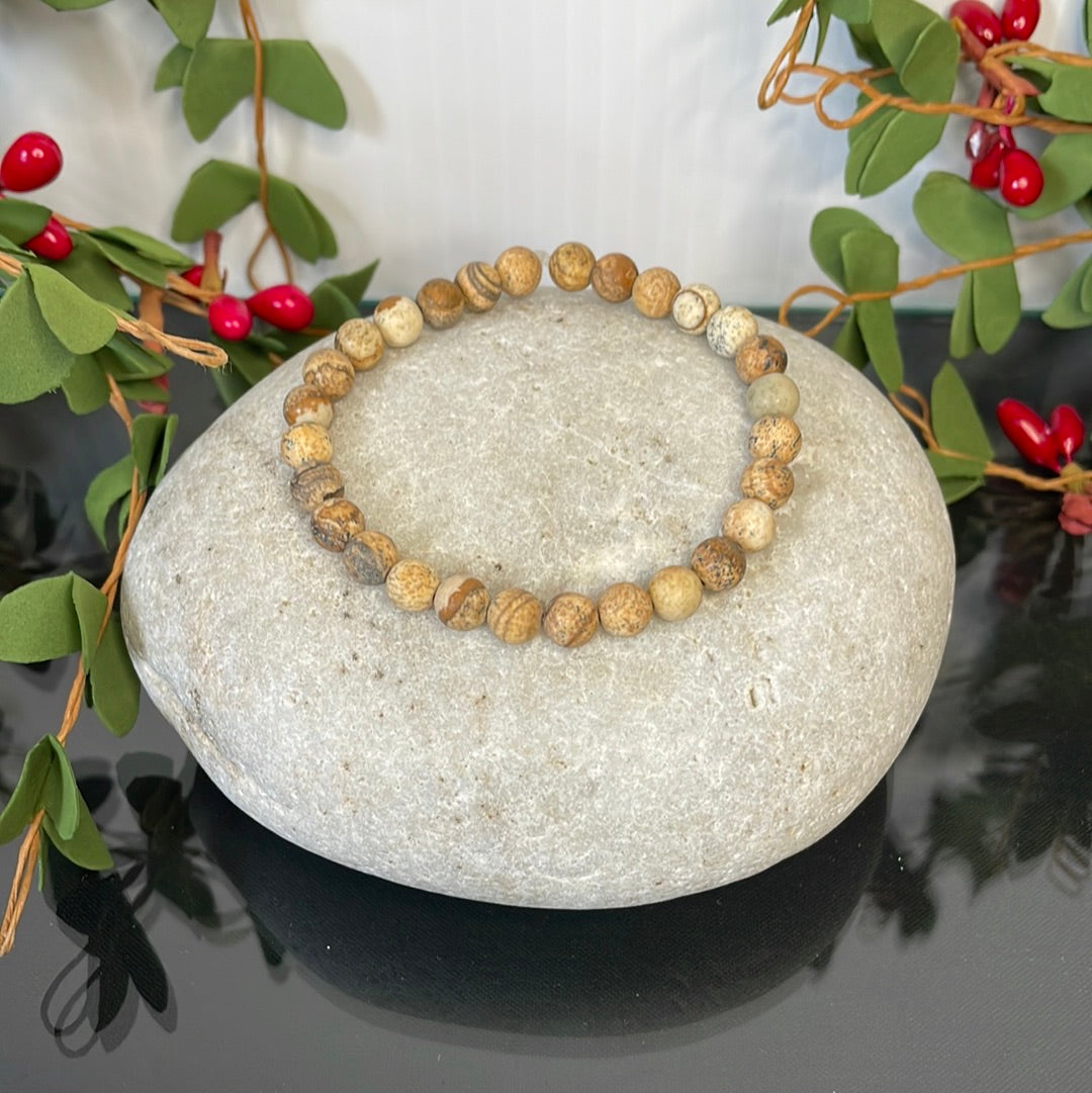 Jasper Beige Stones,1 Healing Bracelet.