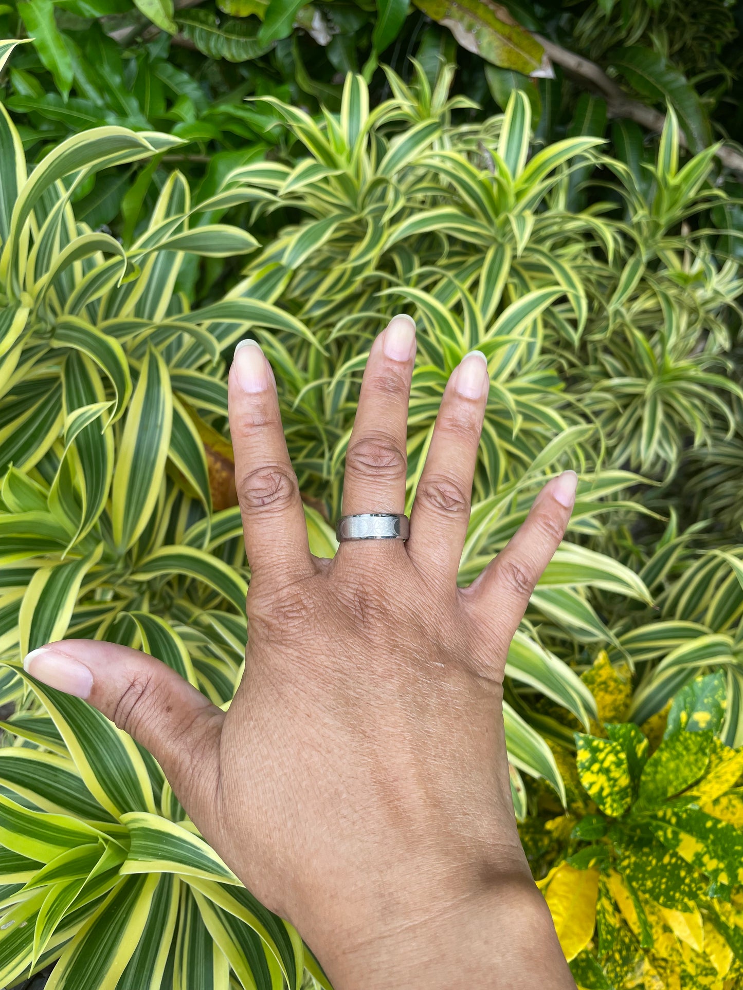 Triple Moon Symbol, Silver sz/10 Healing Ring.