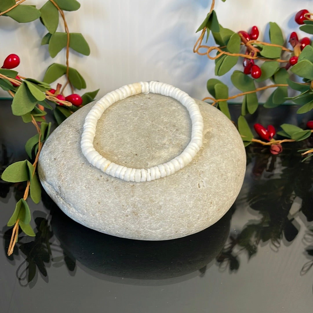 Shell, Moon Shell,  White Healing Bracelet.