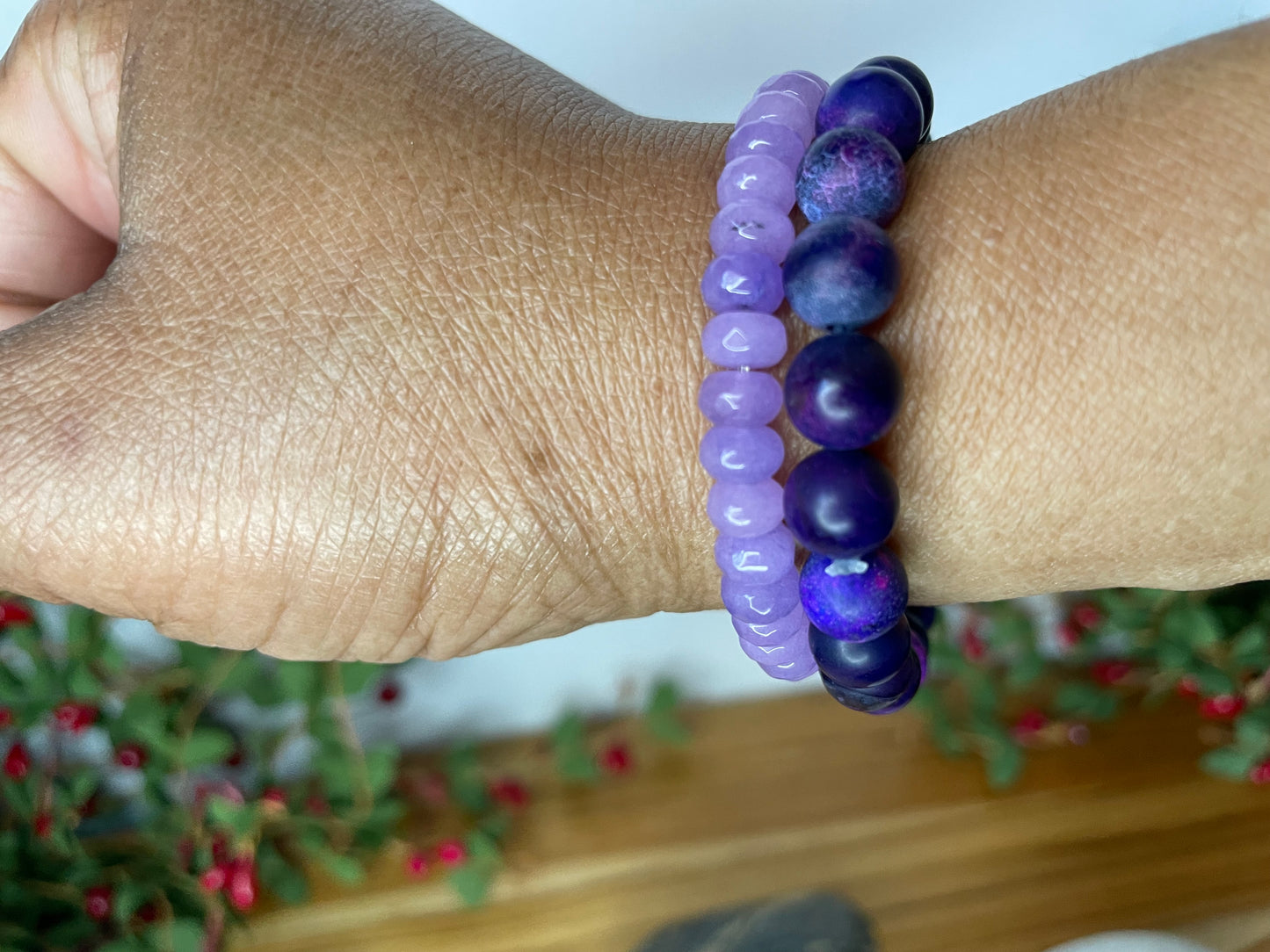 Agate Stone “Purple” , Healing Bracelet.