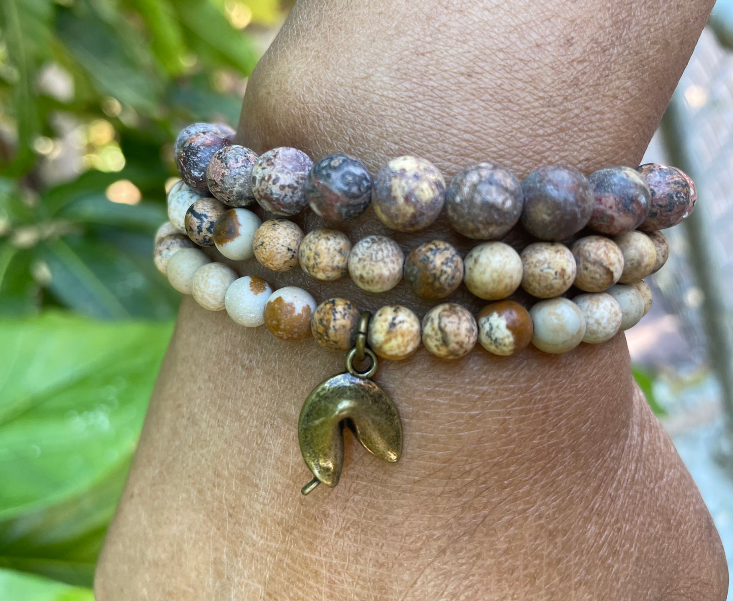 Jasper Beige Stones,1 Healing Bracelet.