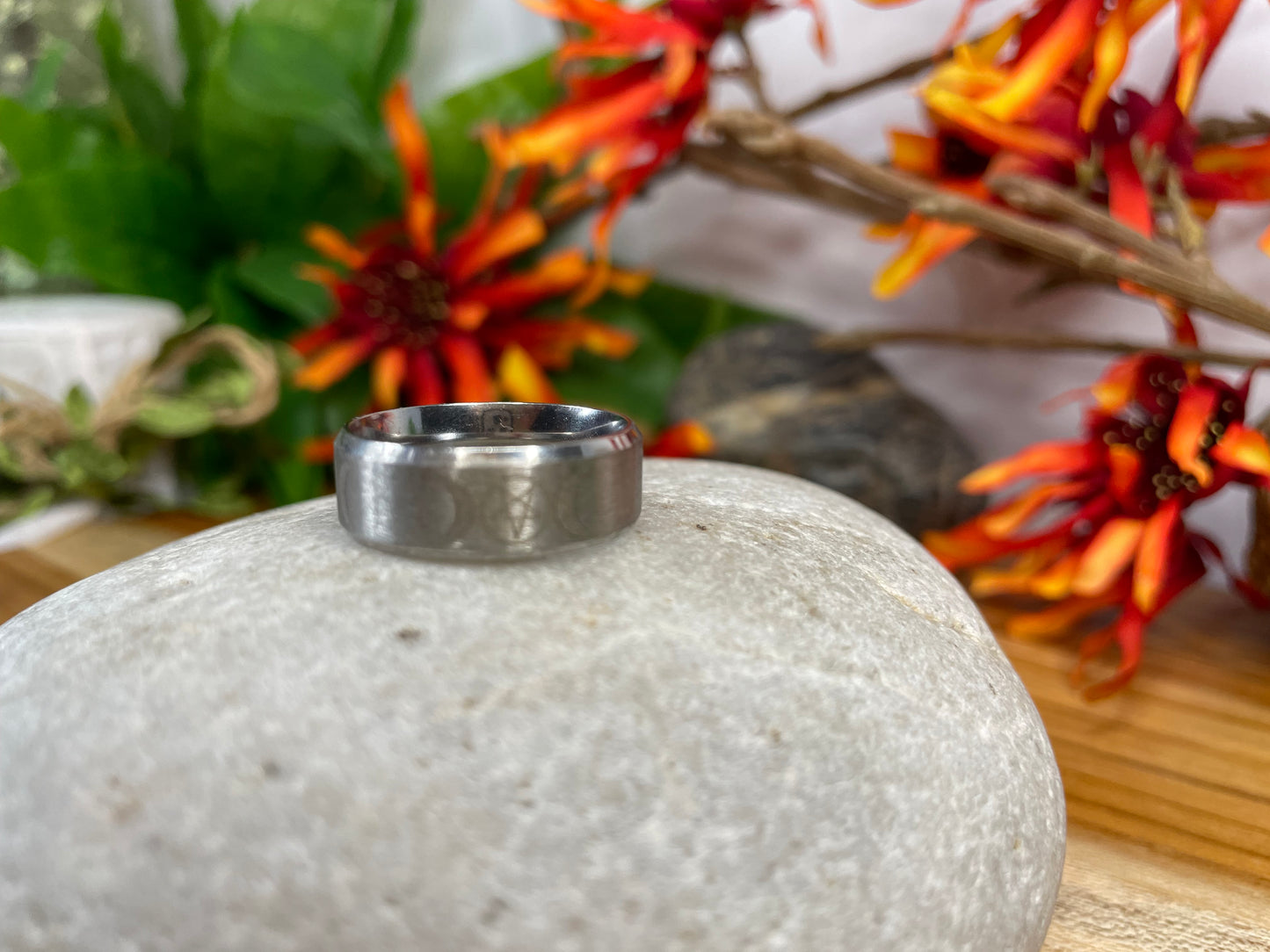 Triple Moon Symbol, Silver sz/10 Healing Ring.