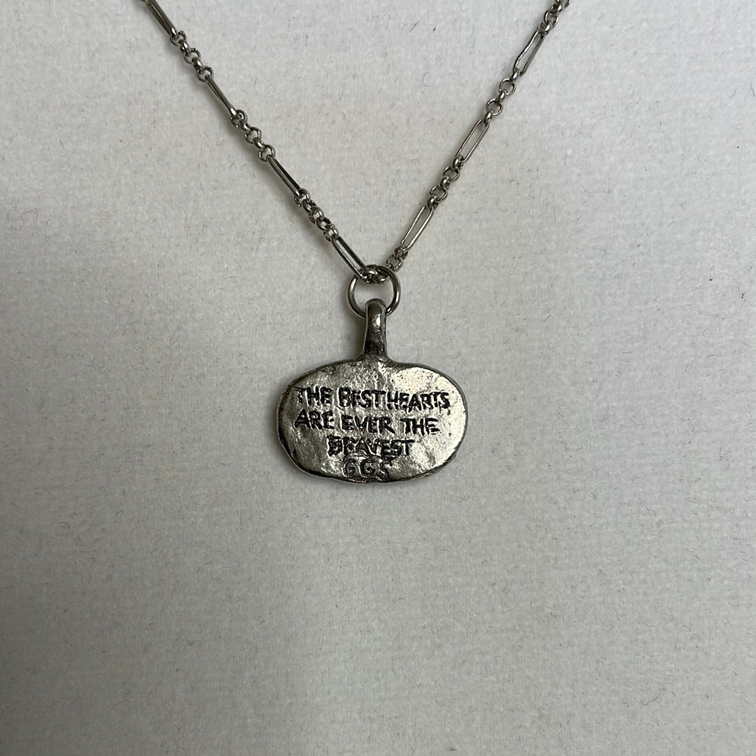 Brave Horse, Silver Metal Necklace.