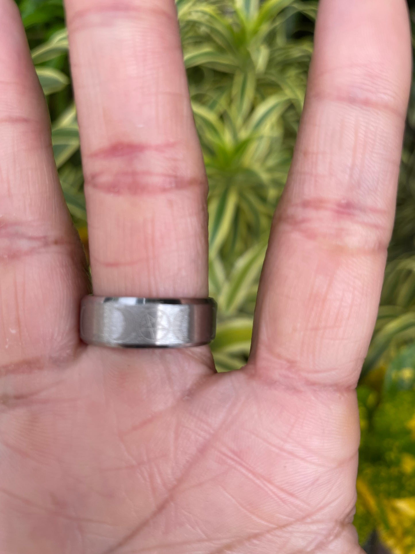 Triple Moon Symbol, Silver sz/10 Healing Ring.