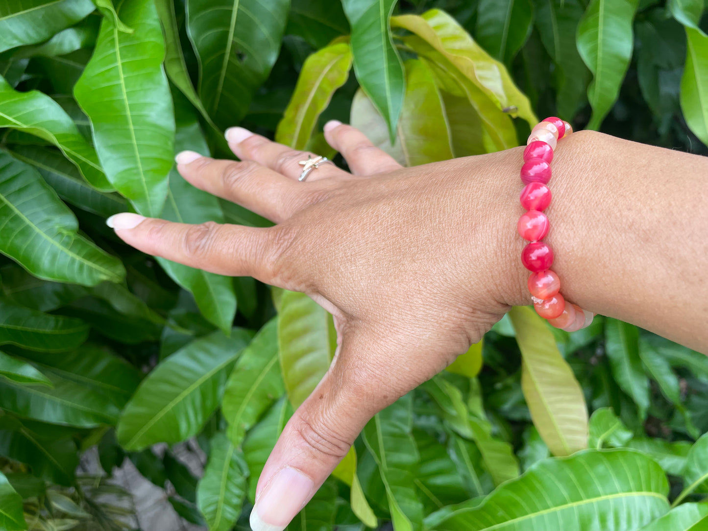 Agate, “Red & Yellow Stones”, Healing Bracelet.