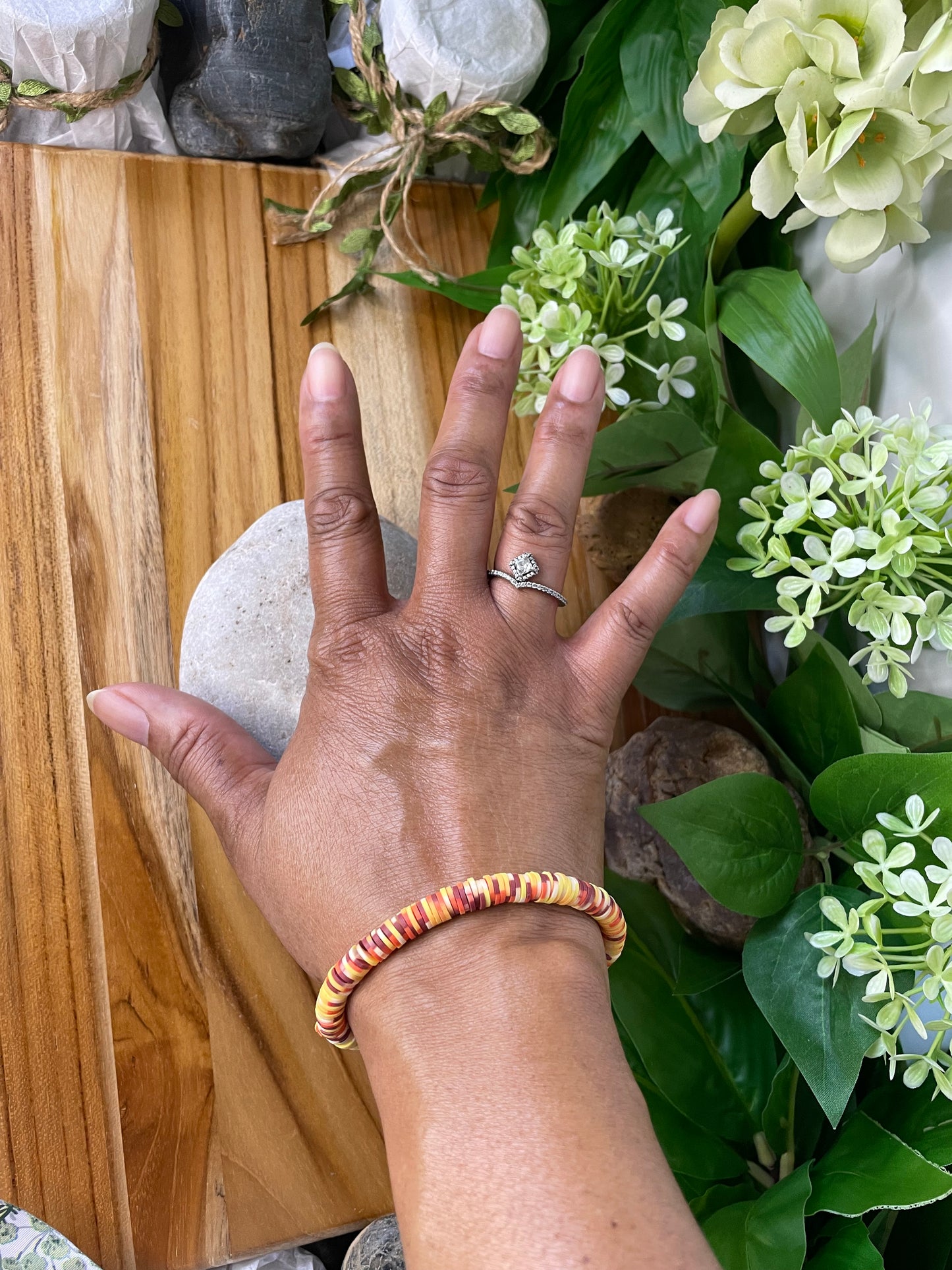 Clay, Yellow Multi Colors,  Healing Bracelet.