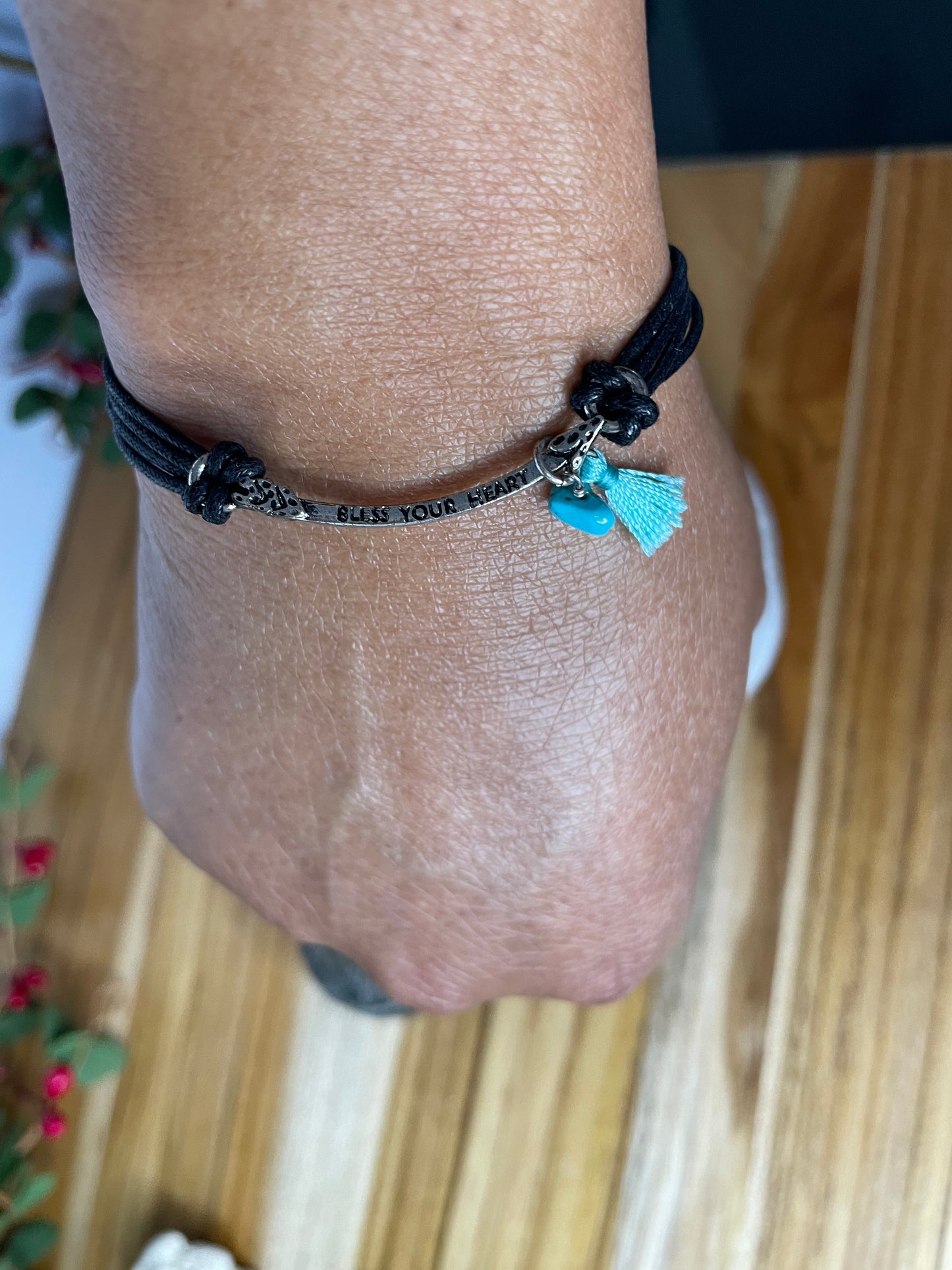 Follow Your Arrow, Black Hemp Inspirational Quoted Bracelet.