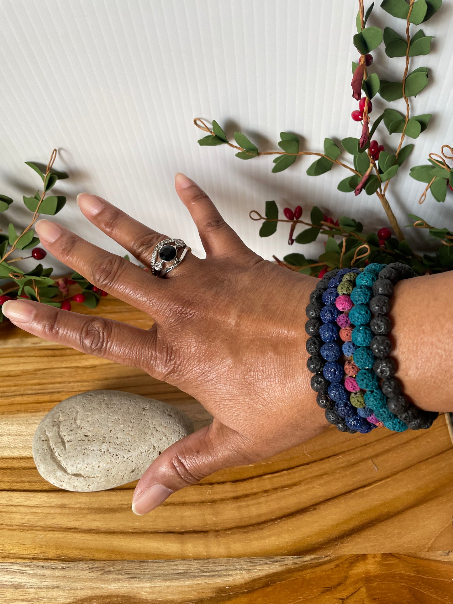 Lava, Volcanic Rock/Lava, Multicolor, Healing Bracelet.