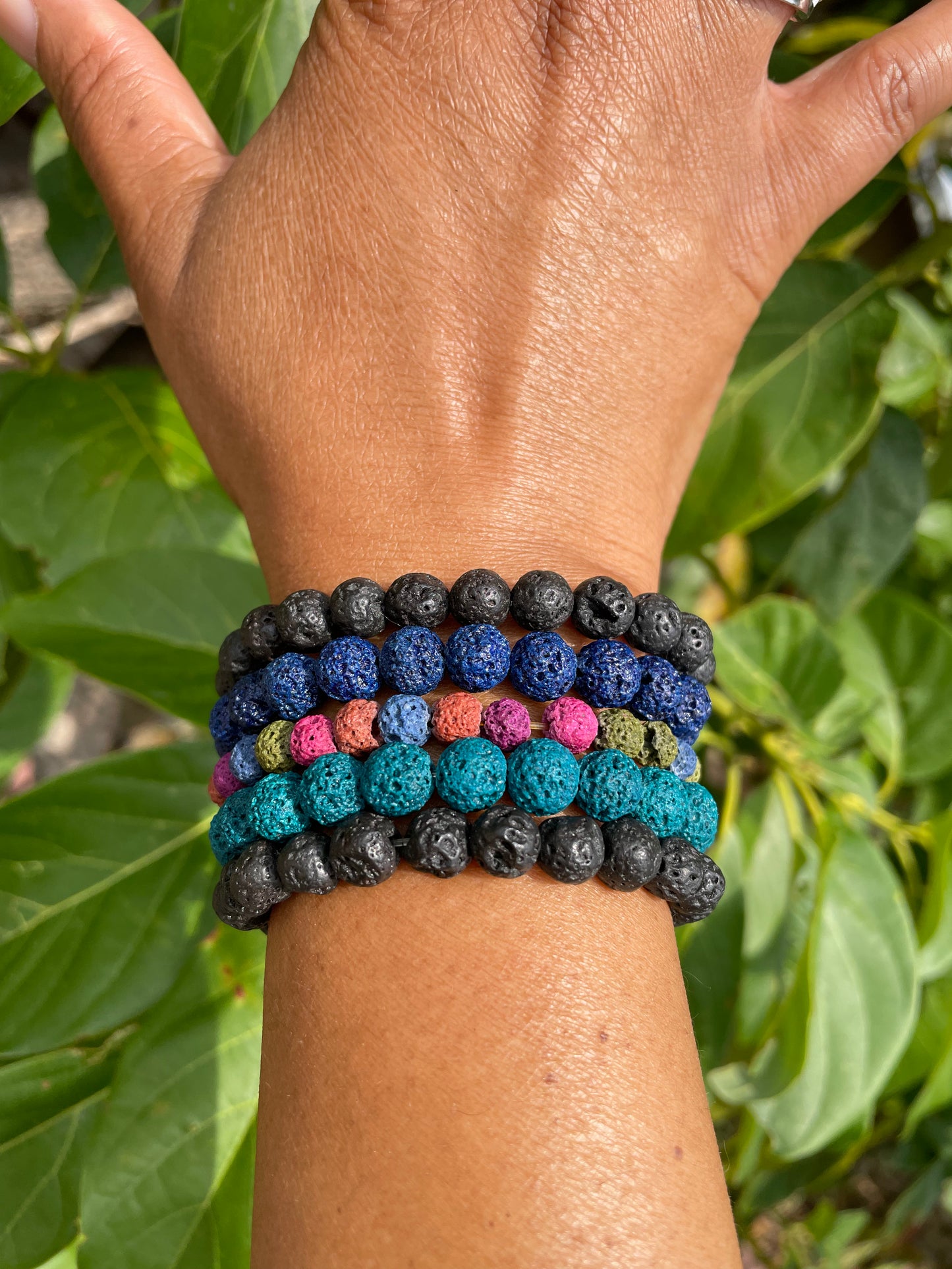 Lava, Volcanic Rock/Lava, Multicolor, Healing Bracelet.