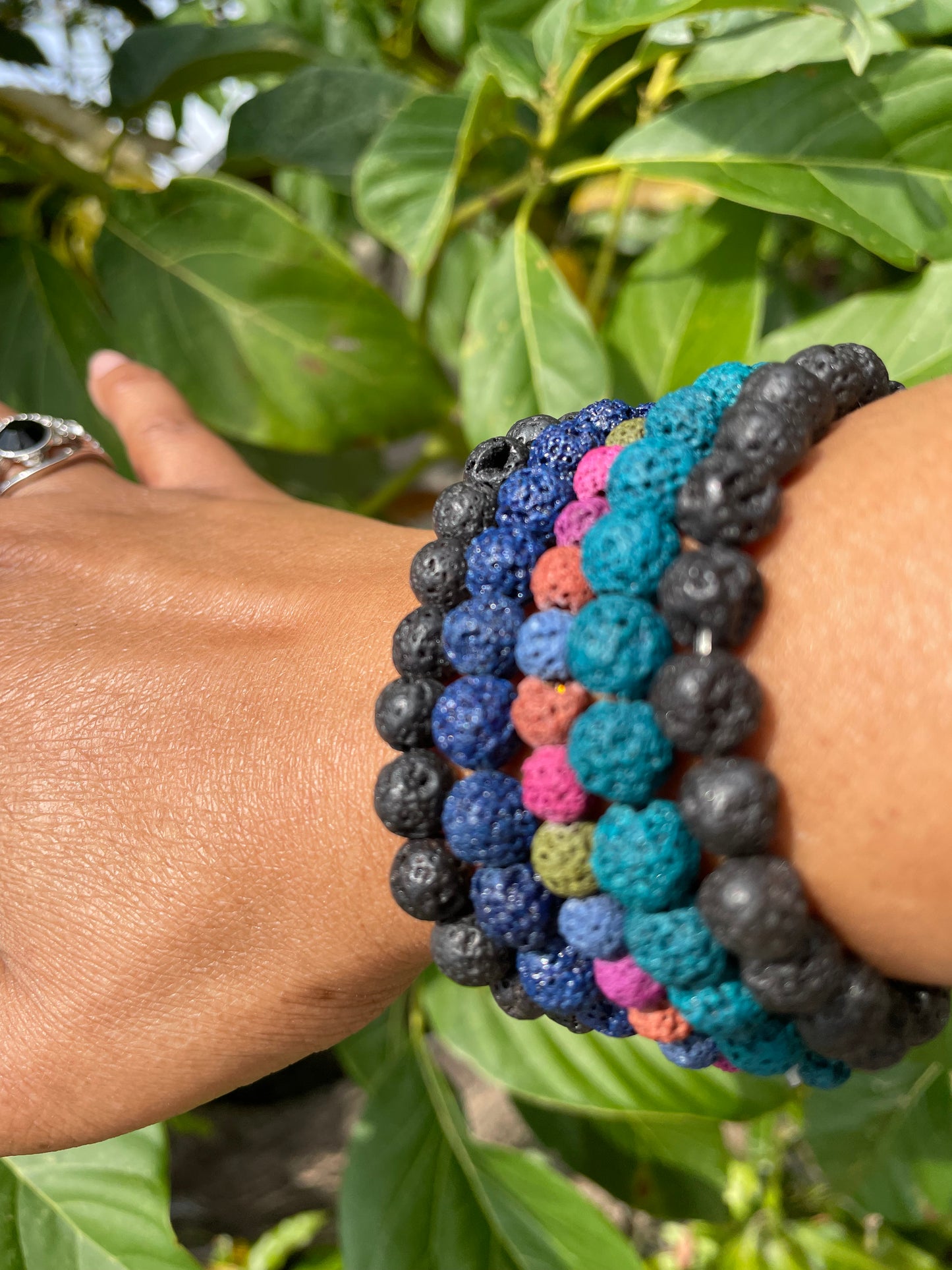 Lava, Blue Lava Stone, Healing Bracelet.