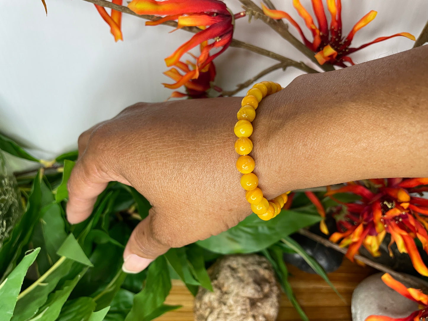 Shell, River Shell, “Yellow” Healing Bracelet.