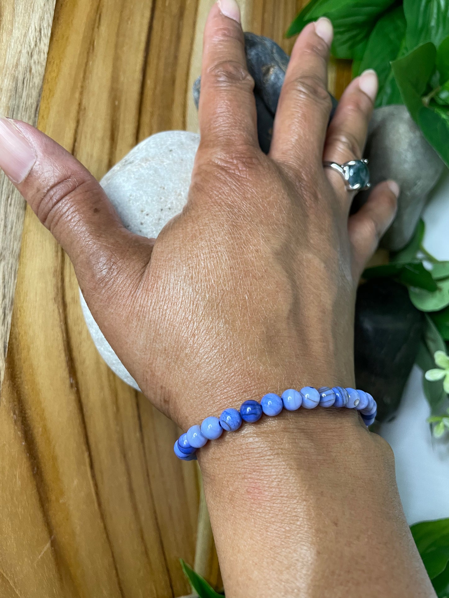 Shell, Light Blue Shell, Healing Bracelet.