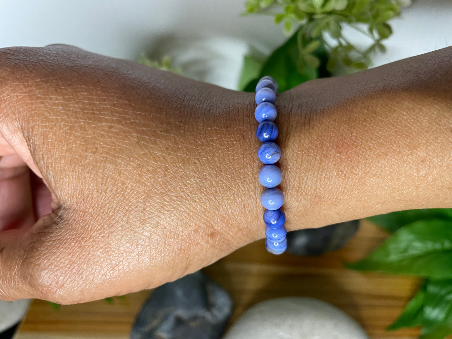 Shell, Light Blue Shell, Healing Bracelet.