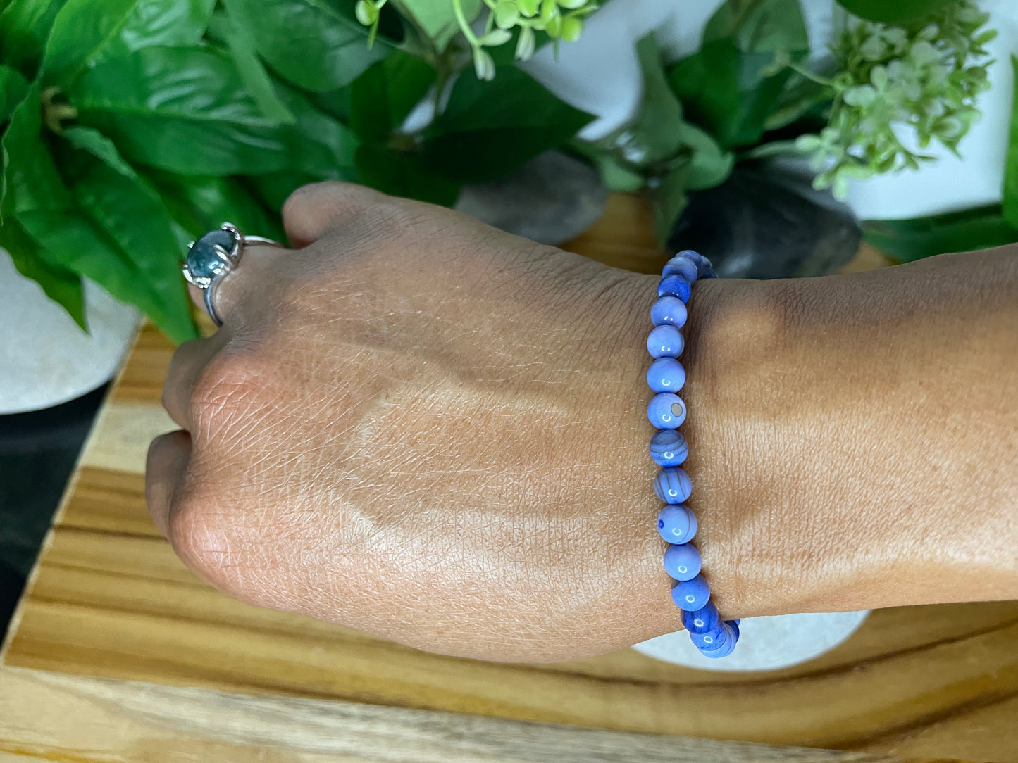 Shell, Light Blue Shell, Healing Bracelet.