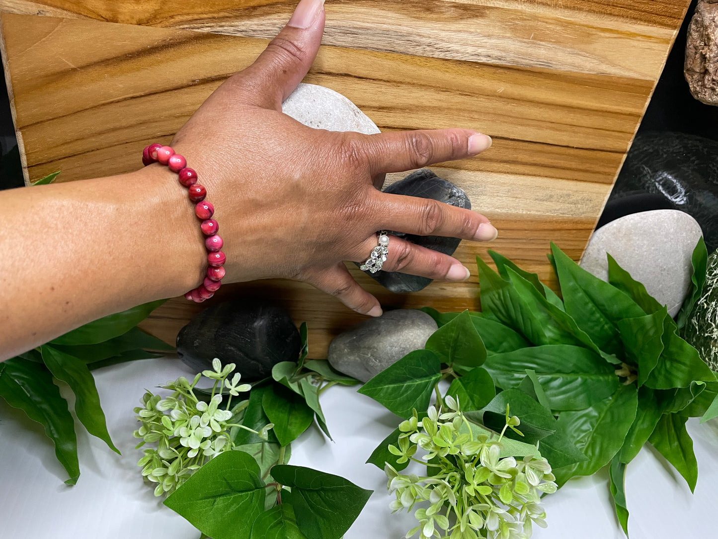 Shell, Purple Shell,  “Redish” Healing Bracelet.