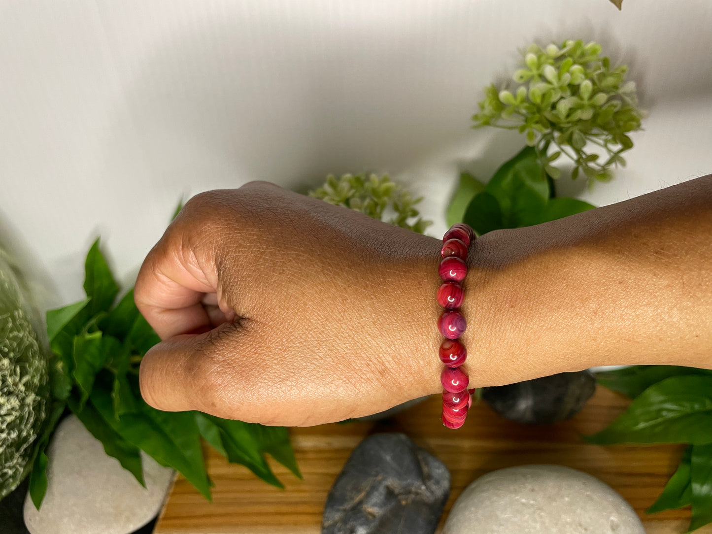 Shell, Purple Shell,  “Redish” Healing Bracelet.