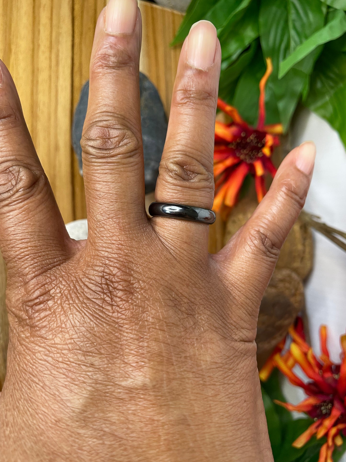 Hematite Non-Magnetic Ring, Healing Ring.