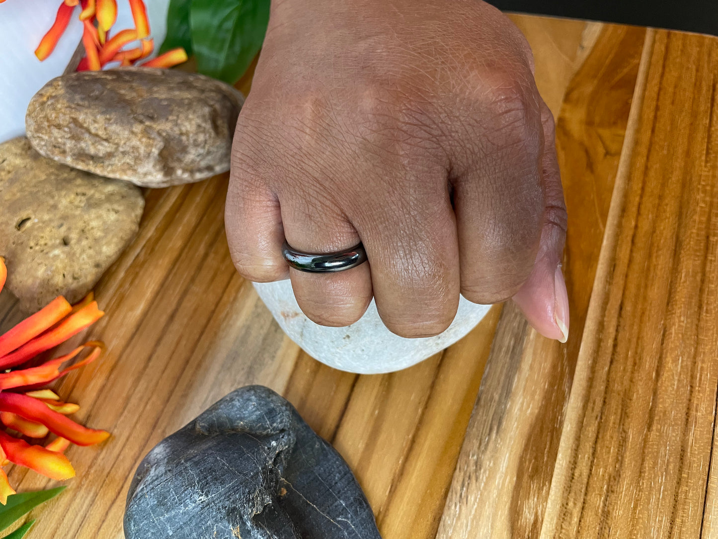 Hematite Non-Magnetic Ring, Healing Ring.