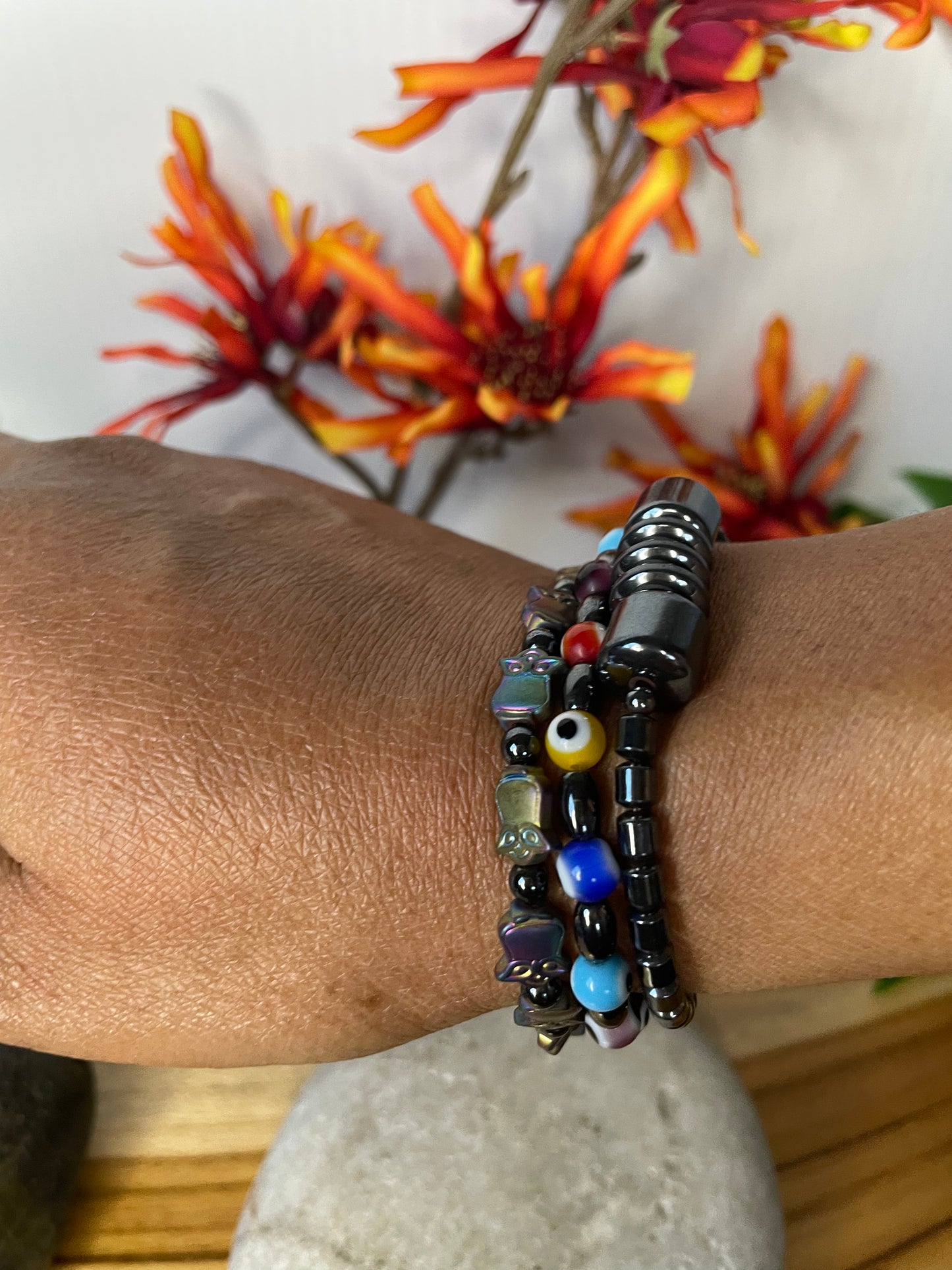 Owl Hematite, Healing Bracelet.