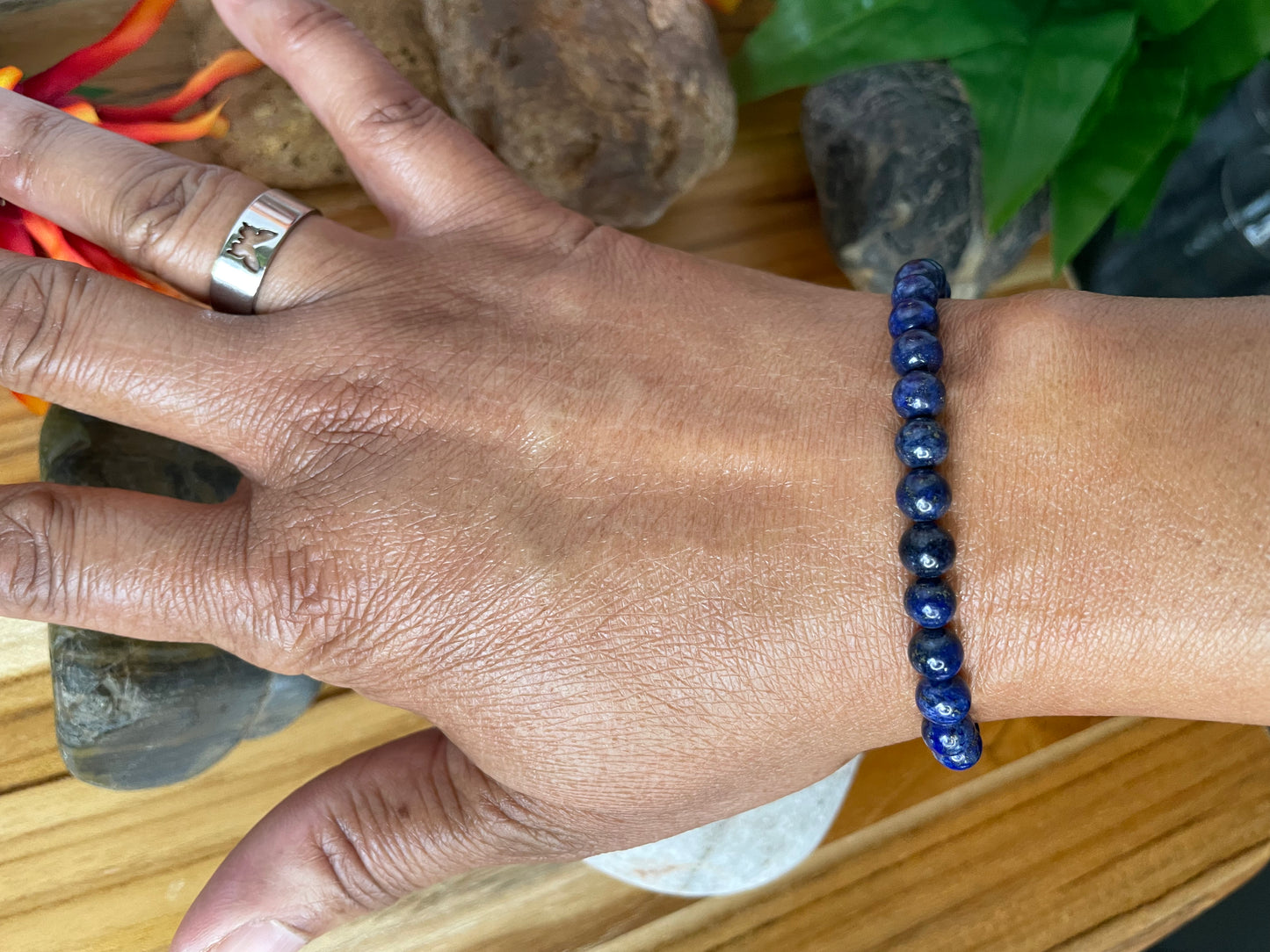 Lapis Lazuli Stones “ Deep Blue’, Healing Bracelet..