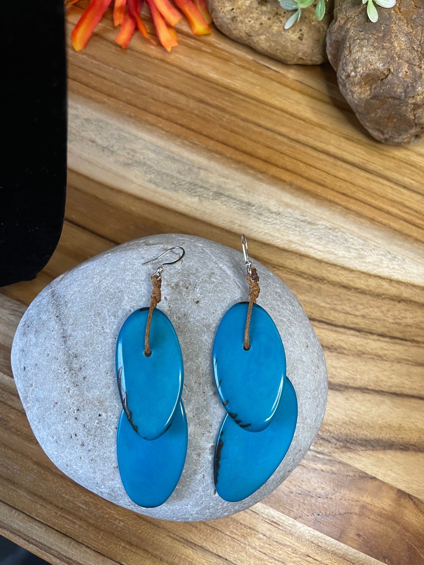 Turquoise & Lime Green Necklace w/Earrings.