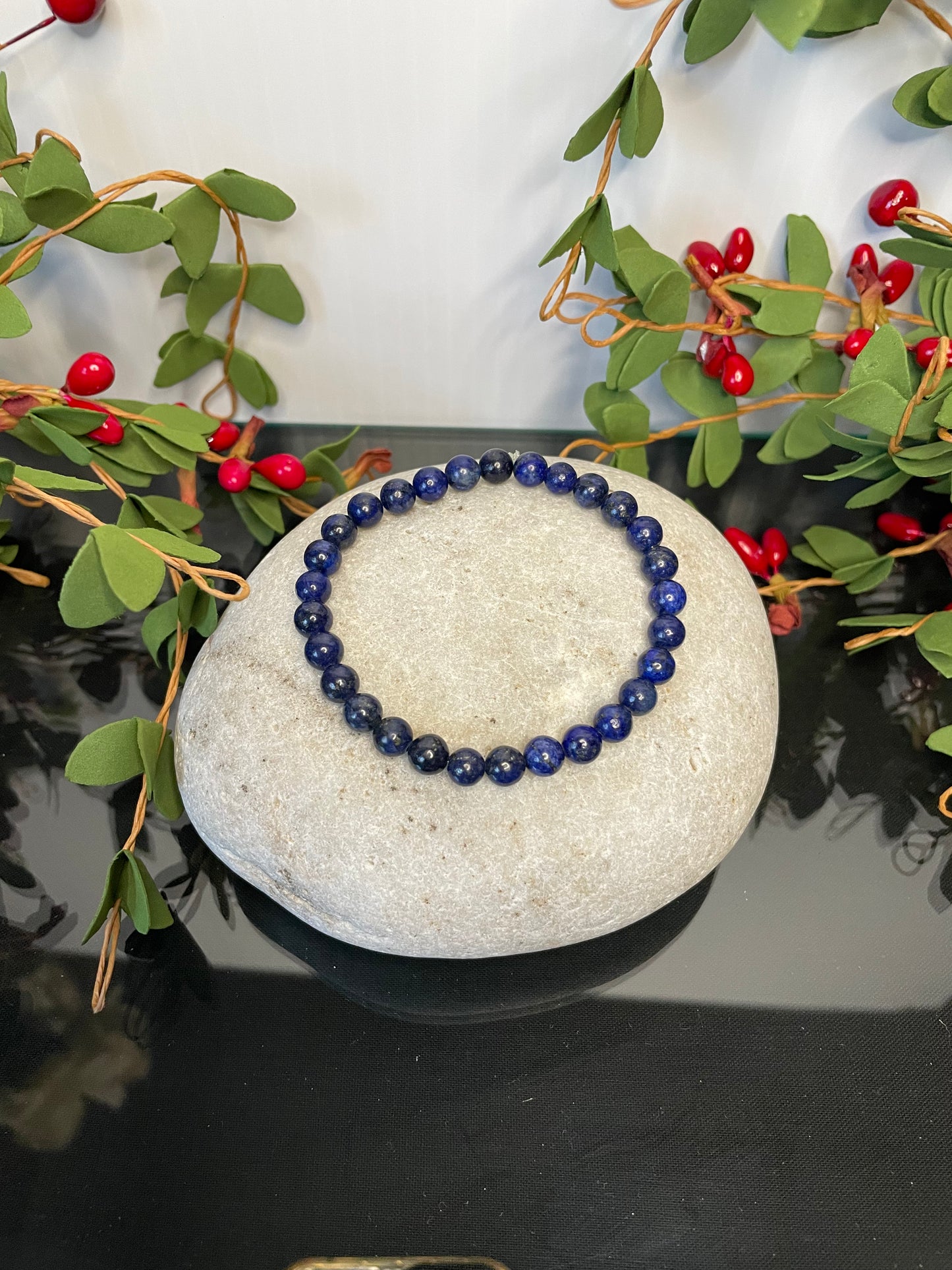 Lapis Lazuli Stones “ Deep Blue’, Healing Bracelet..