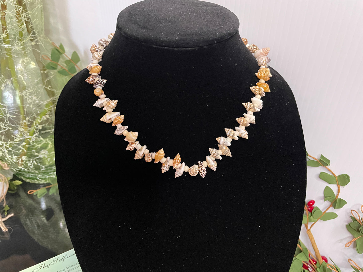 Shells w/Bone Spacing, Healing Necklace.